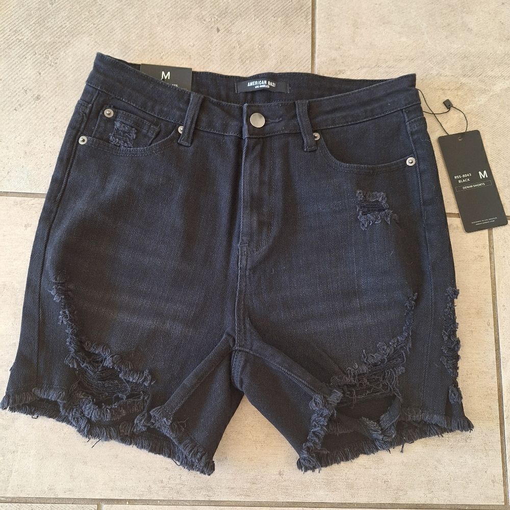 American Bazi‎ Black jeans shorts size M